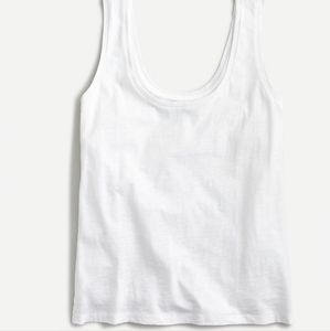 NWT 3X J.Crew Vintage Cotton Scoopneck Tank White